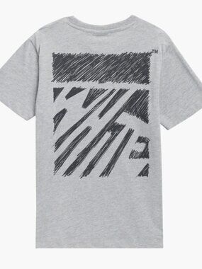 Off-White Kids' Scribble Graphic T-Shirt Grey XL